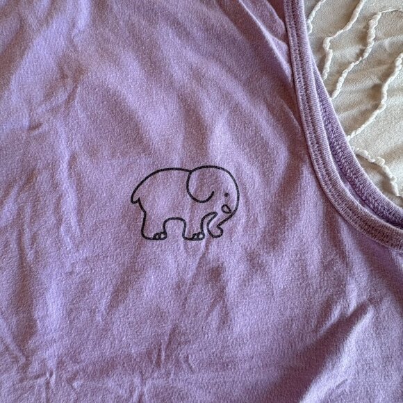 NWOT Ivory Ella Purple Floral Tank Top - Picture 3 of 4